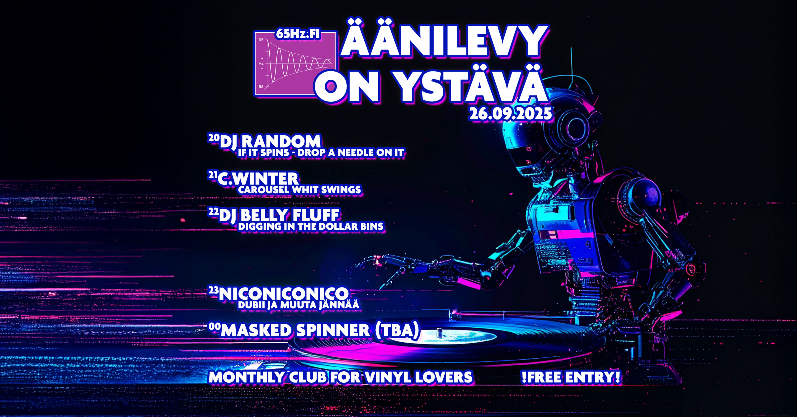 Äänilevy on ystävä – 26.9.2025