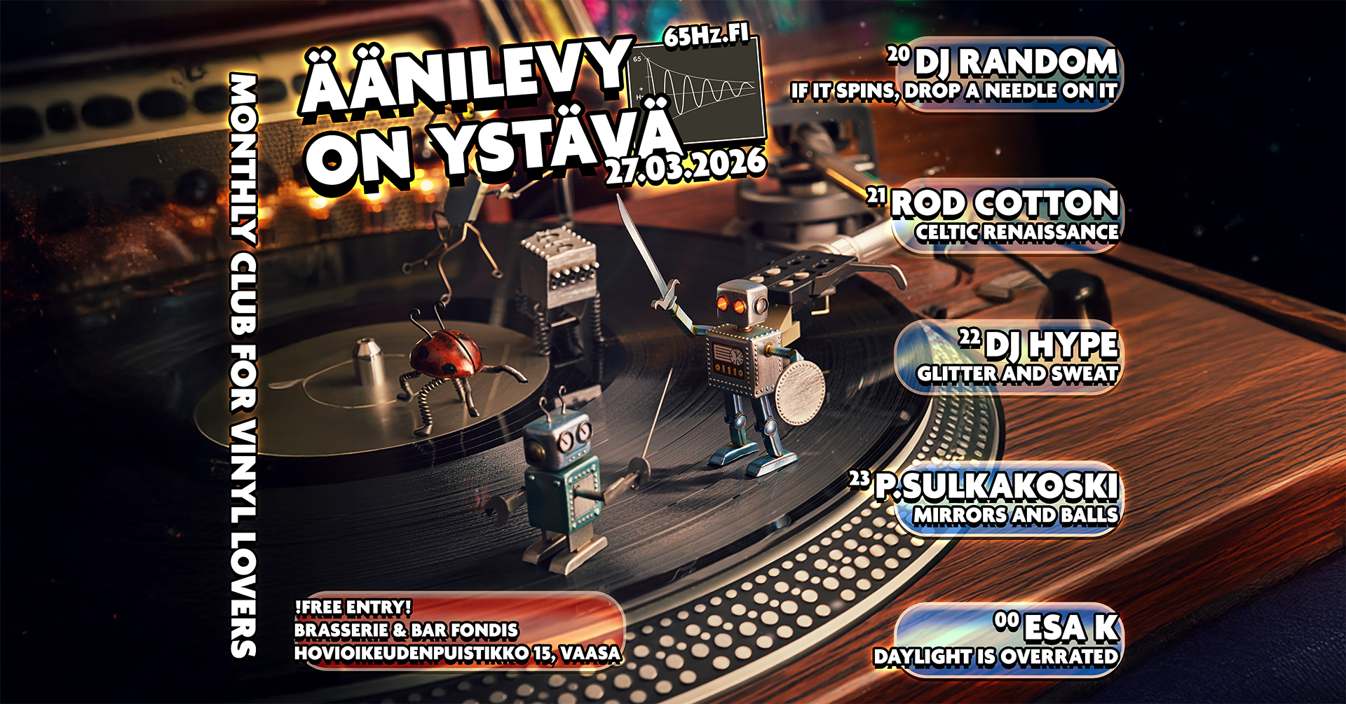 Äänilevy on ystävä – 27.3.2026