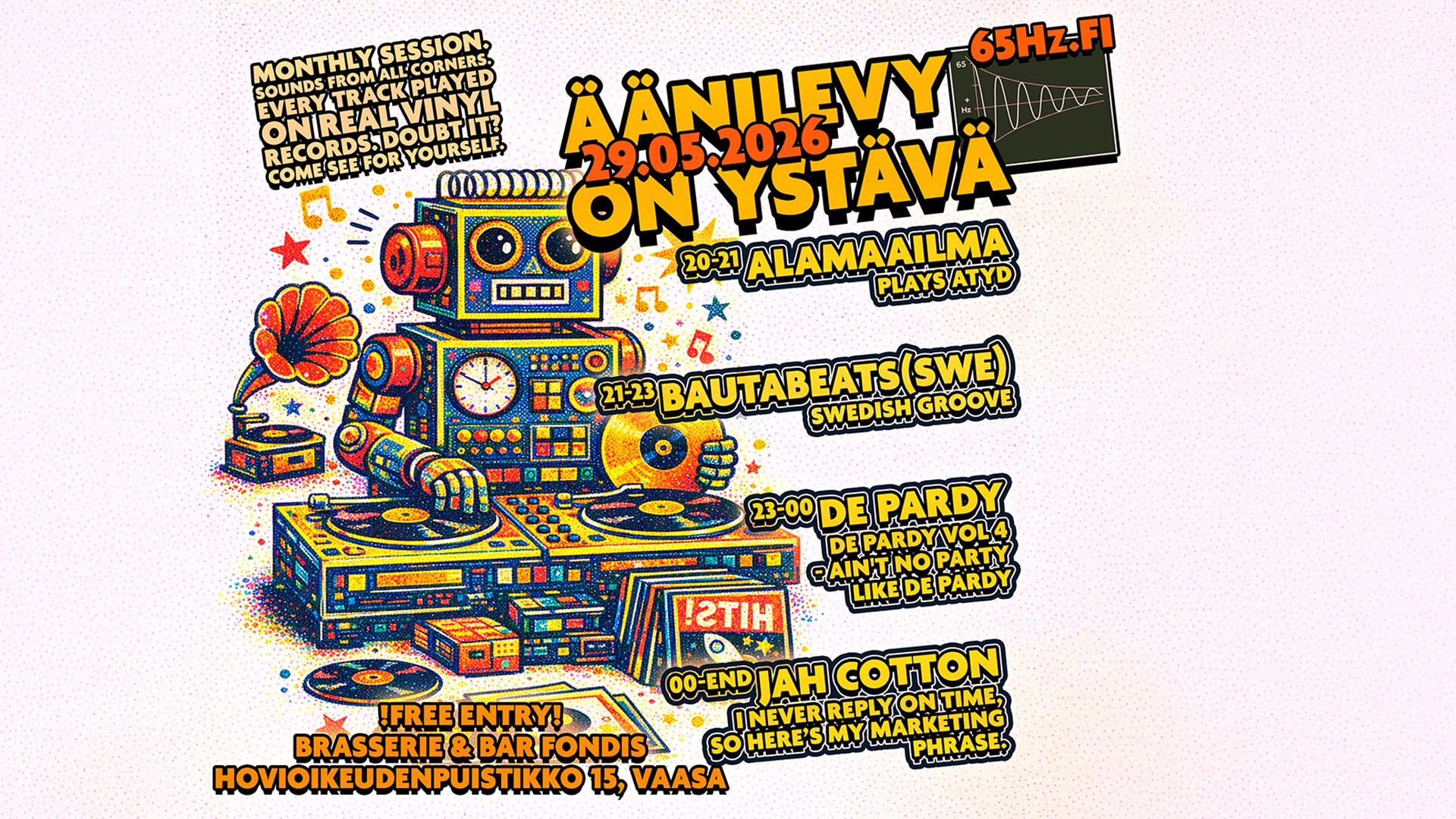 Äänilevy on ystävä – 29.5.2026